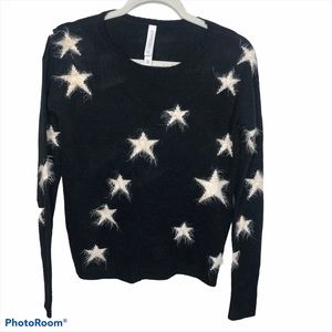 Aeropostale Black  And Ivory Stars Sweater Size XS- S-2